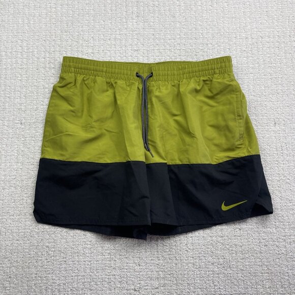 Nike Split 5" Men's XL Black / Green Volley Swim Shorts beach Surf Active Wear - Picture 1 of 12